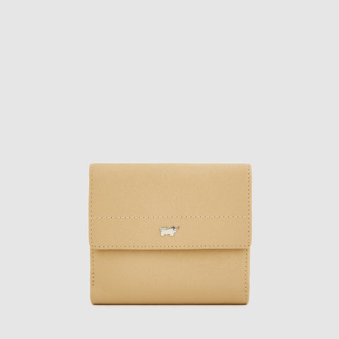 EYANA BIFOLD SMALL WALLET WITH EXTERNAL COIN COMPARTMENT