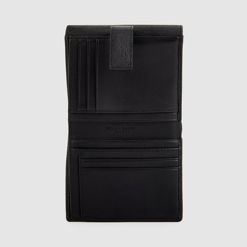 EYANA BIFOLD SMALL WALLET WITH EXTERNAL COIN COMPARTMENT