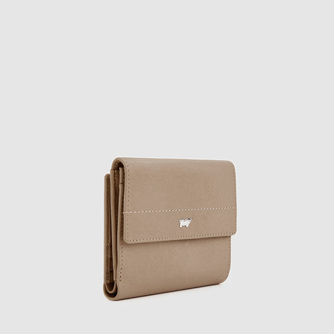 EYANA BIFOLD SMALL WALLET WITH EXTERNAL COIN COMPARTMENT