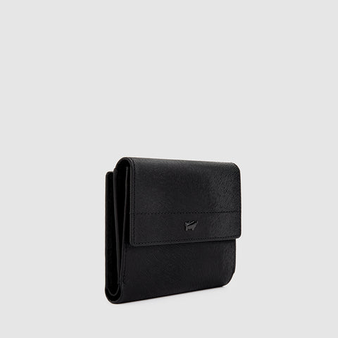 EYANA BIFOLD SMALL WALLET WITH EXTERNAL COIN COMPARTMENT