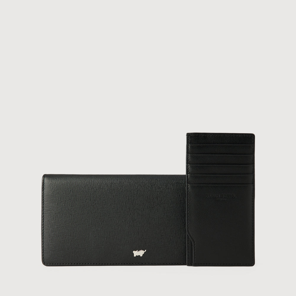 HINNA BIFOLD LONG WALLET WITH ZIP COMPARTMENT (BOX GUSSET)