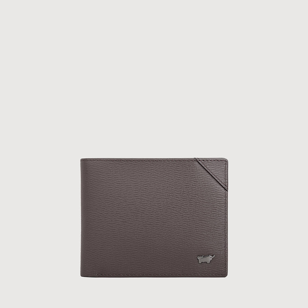 SLATE CENTRE FLAP WALLET WITH COIN COMPARTMENT