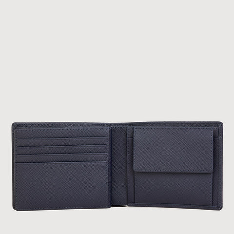 SHON CENTRE FLAP WALLET WITH COIN COMPARTMENT