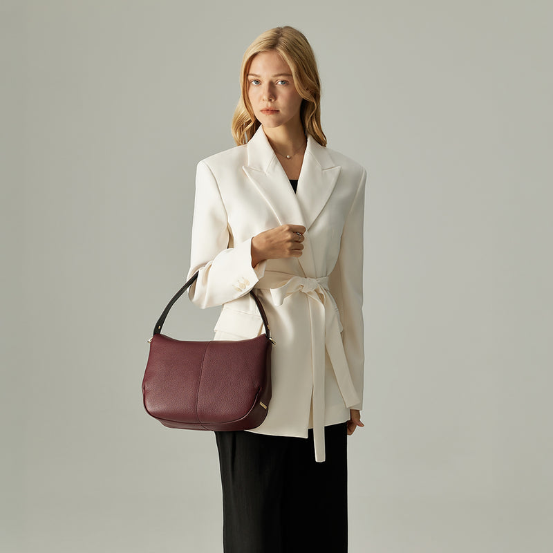 BRAUN BUFFEL ハンドバッグ 2way ボルドー 【中古】THE BROWN BUFFALO 