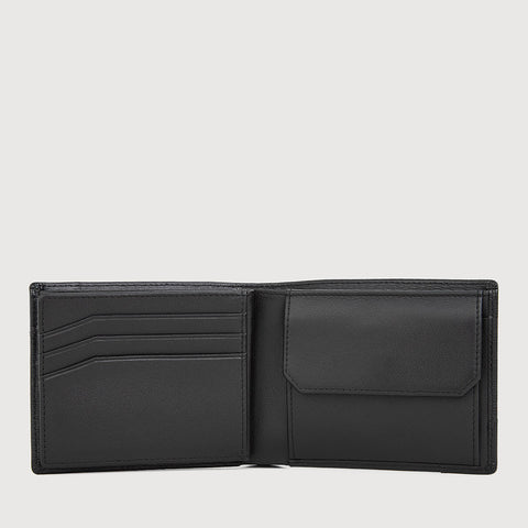 SLATE CENTRE FLAP WALLET WITH COIN COMPARTMENT