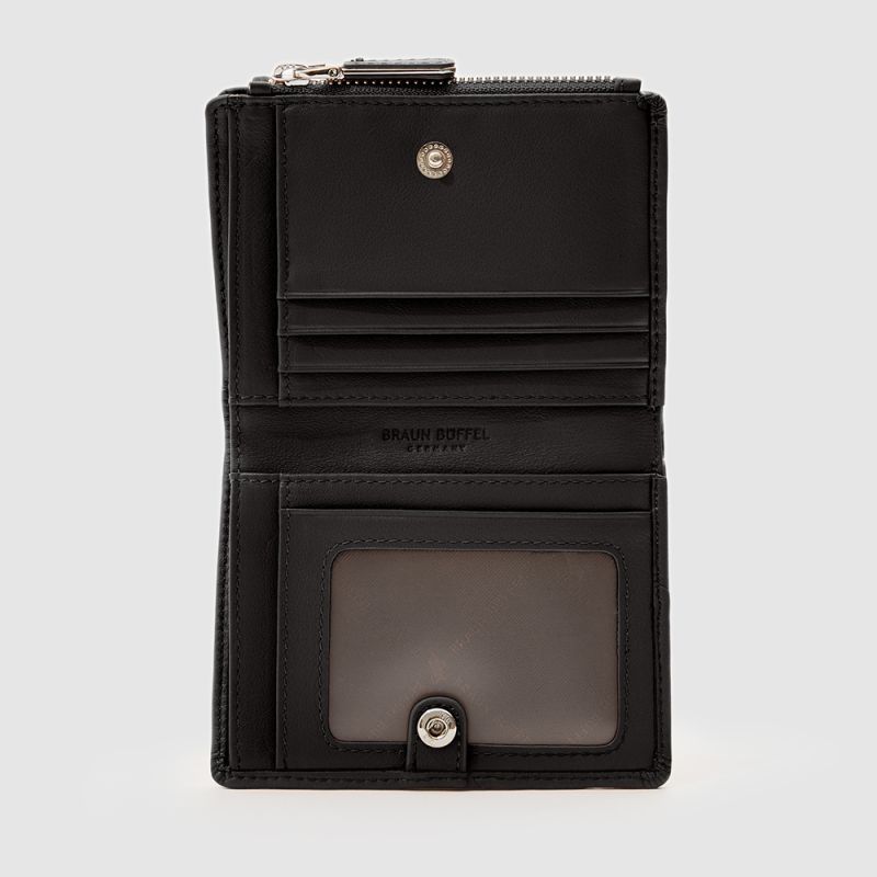 ROSS 2 FOLD SMALL WALLET WITH EXTERNAL COIN COMPARTMENT