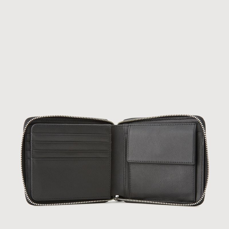 ADAM ZIP CENTRE FLAP WALLET WITH COIN COMPARTMENT