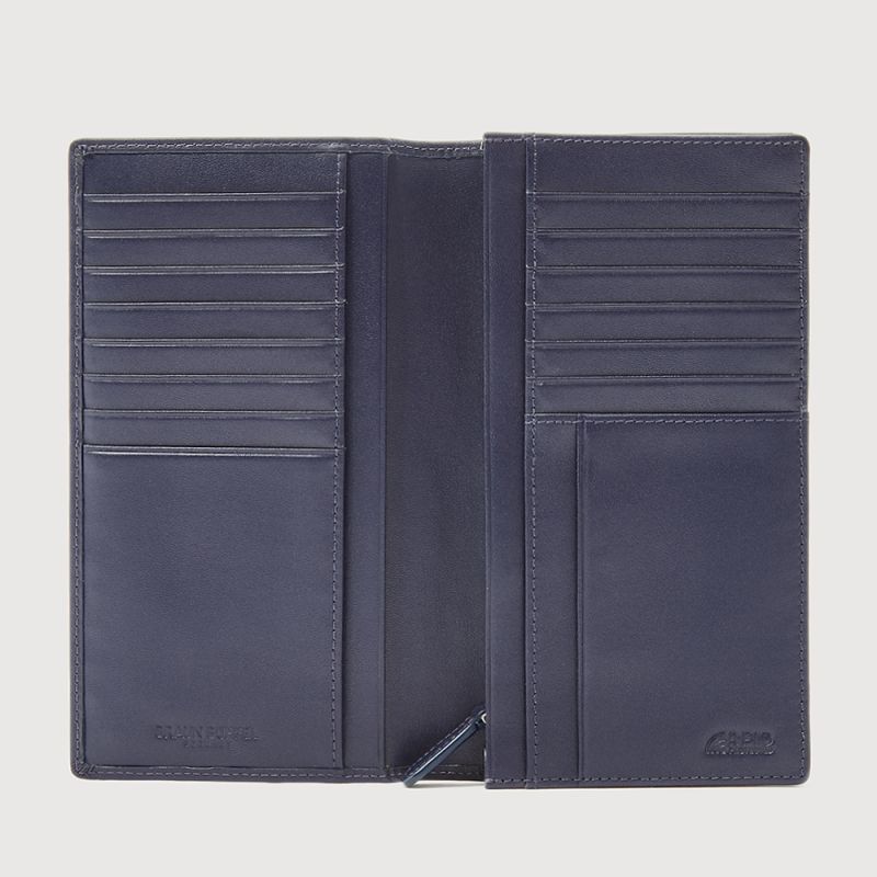 LUCIO 2 FOLD LONG WALLET WITH ZIP COMPARTMENT (BOX GUSSET)