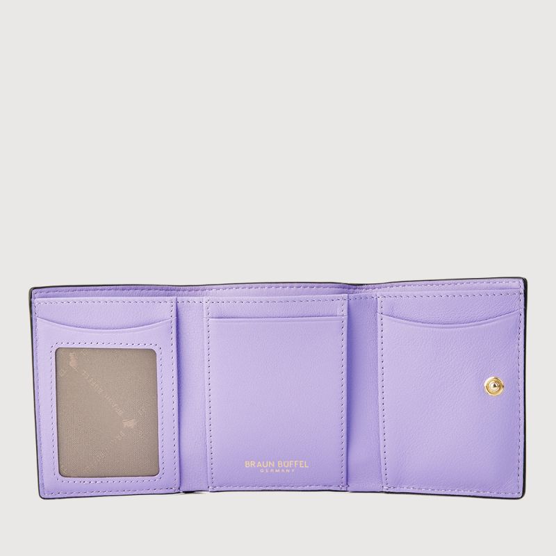 PAN 3 FOLD SMALL WALLET WITH EXTERNAL COIN COMPARTMENT