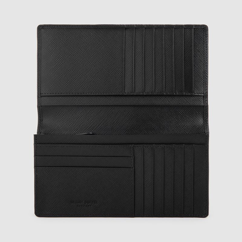 SEAN 2 FOLD LONG WALLET-BOX GUSSET WITH ZIP