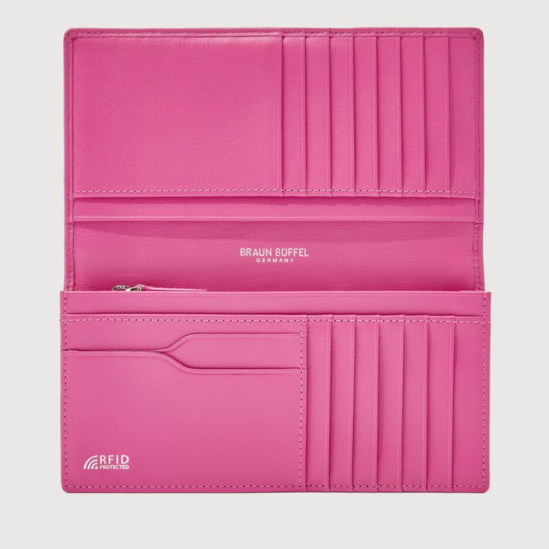 X 2 FOLD LONG WALLET WITH ZIP COMPARTMENT (BOX GUSSET)