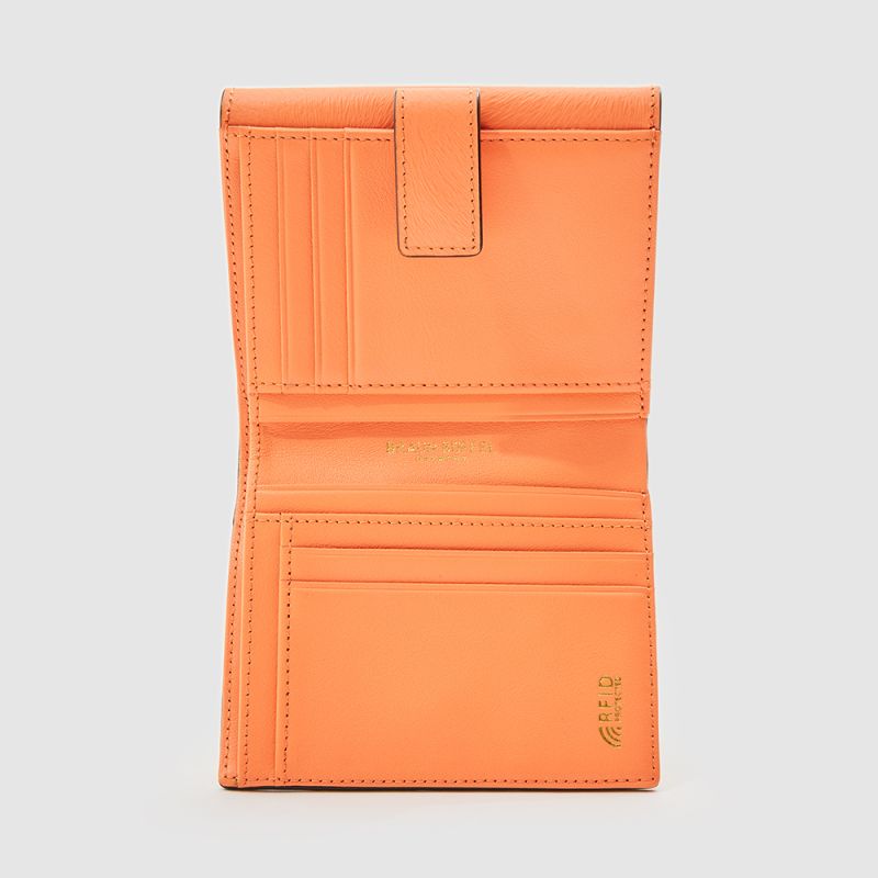 LINUS 2 FOLD SMALL WALLET WITH EXTERNAL COIN COMPARTMENT