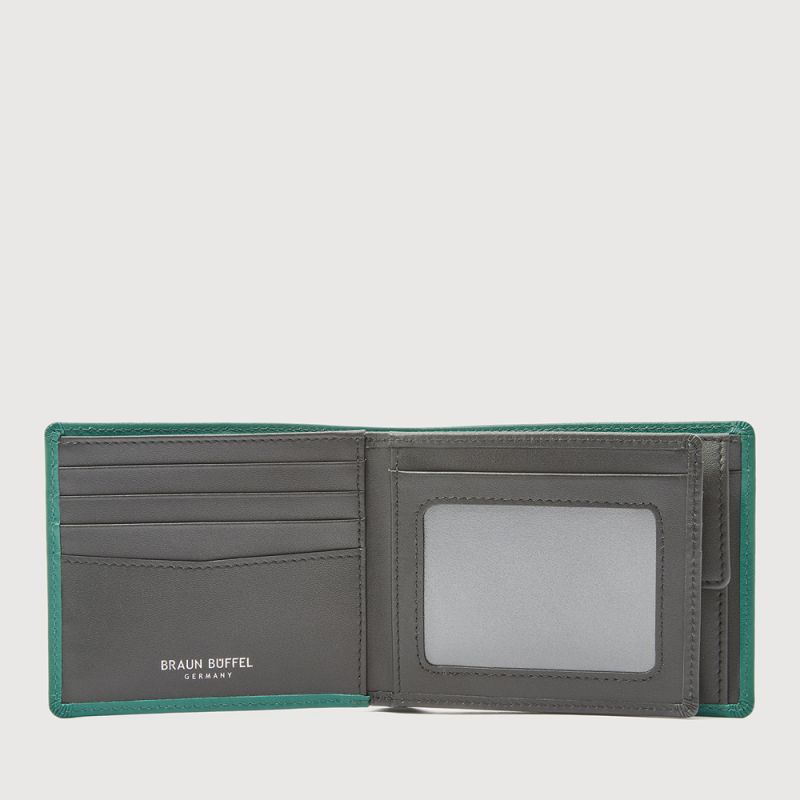 PINE CENTRE FLAP WALLET WITH COIN COMPARTMENT