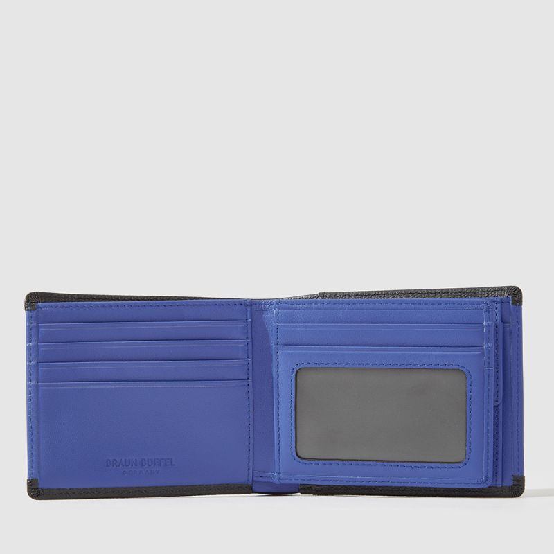 HYBRID CENTRE FLAP WALLET WITH COIN COMPARTMENT