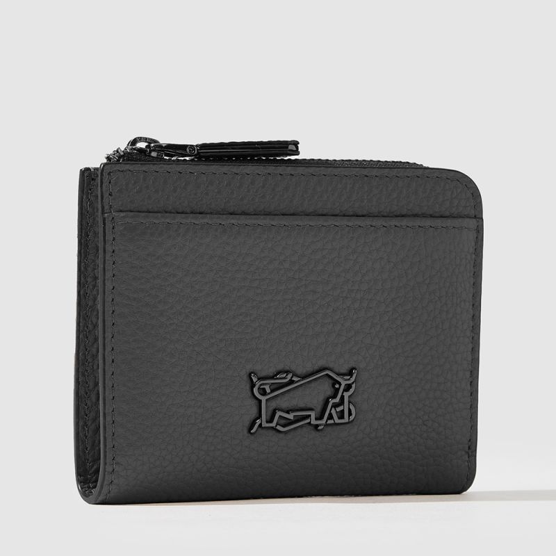 URANIA 2 FOLD SMALL WALLET WITH EXTERNAL COIN COMPARTMENT