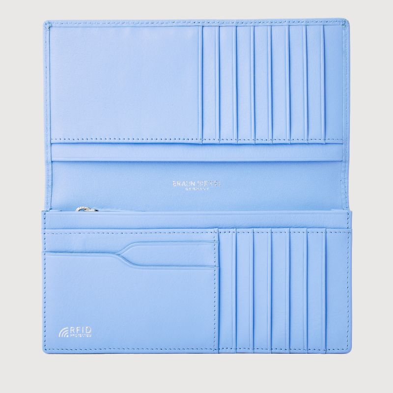 X 2 FOLD LONG WALLET WITH ZIP COMPARTMENT (BOX GUSSET)