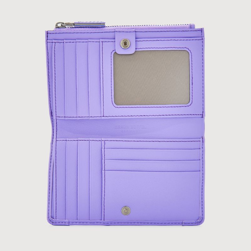 FLEUR 2 FOLD 3/4 WALLET WITH EXTERNAL COIN COMPARTMENT