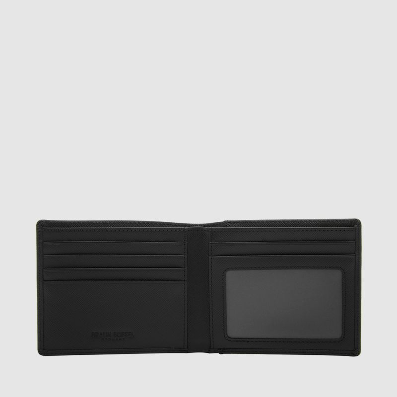 BLACK CARDS WALLET WITH WINDOW
