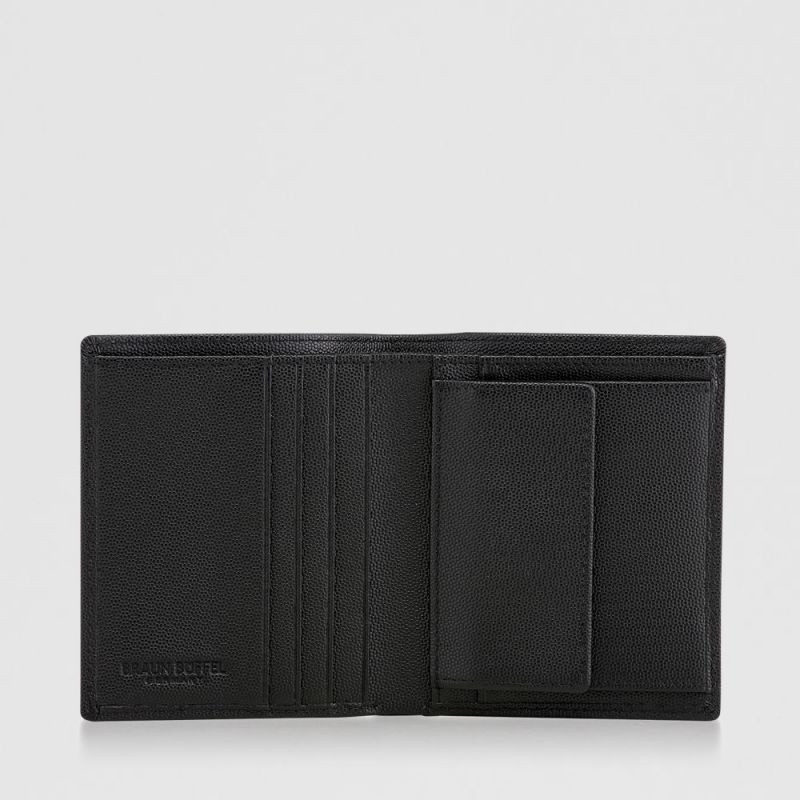EDISON VERTICAL WALLET WITH COIN COMPARTMENT
