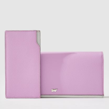 HINNA 2 FOLD LONG WALLET WITH ZIP COMPARTMENT (BOX GUSSET)